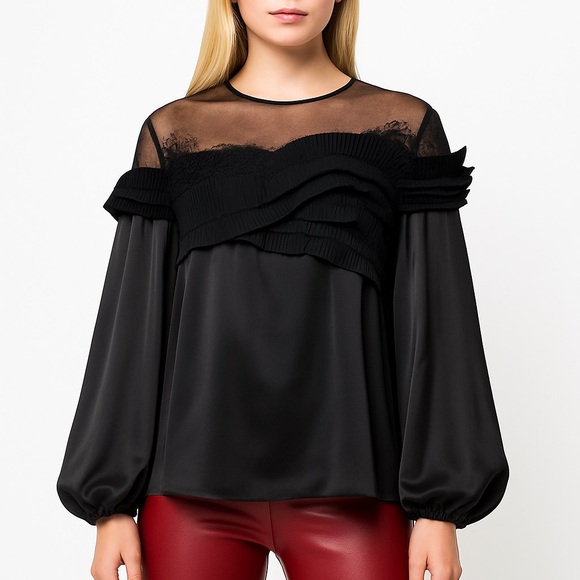 Black Silky Top The Lonnabryy - Picture 1 of 5